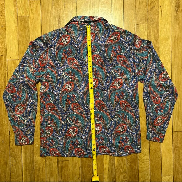 La Chine Classic Galinda Wang Paisley Multocolor Womens Button Up Large - Picture 8 of 8